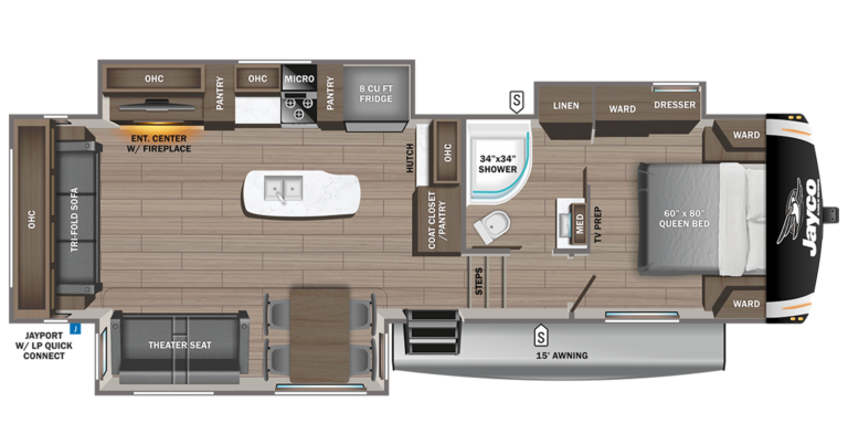 2023 Jayco Eagle HT FW 30.5CKTS Floorplan