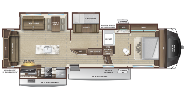2024 Starcraft GSL FW 354MBH Floorplan