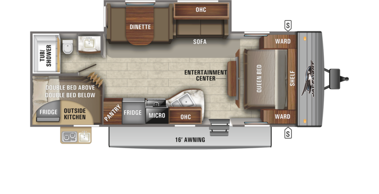 2021 Jayco Jay Flight SLX 267BHS Floor Plan