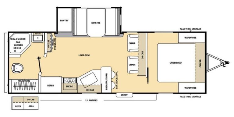 2016 Coachmen Catalina 233DS Floorplan