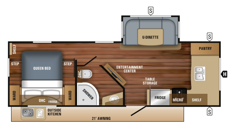2018 Jayco White Hawk 25FK Floorplan