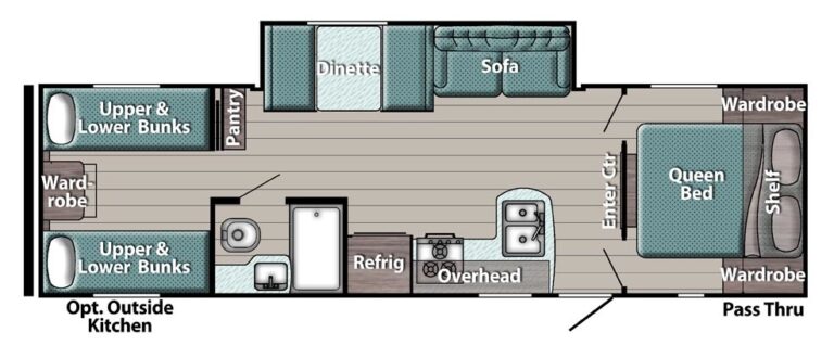20220 Gulf Stream Conquest 279BH Floorplan
