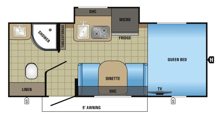 2017 Jayco Hummingbird 17RB Floorplan
