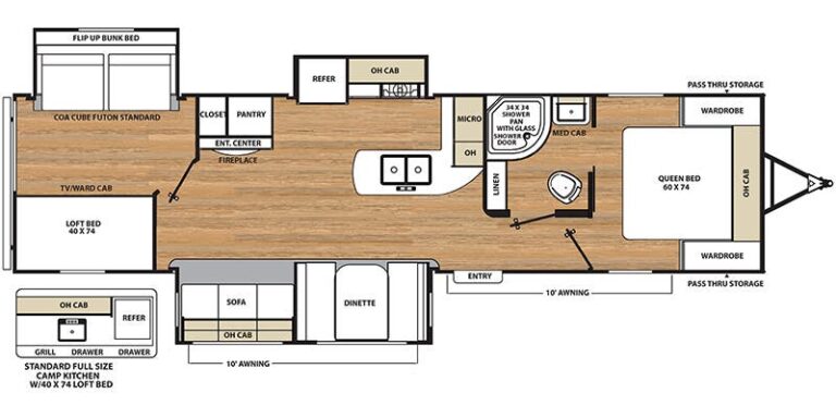 2018 Coachmen Catalina 333BHTSCK Floorplan