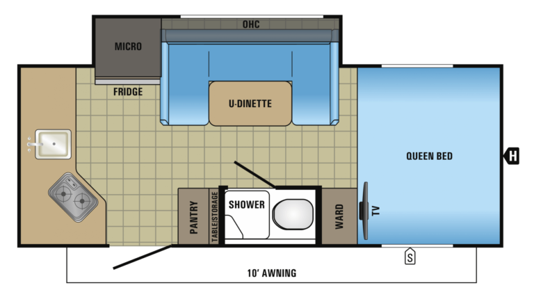 2017 Jayco Hummingbird 17RK Floorplan