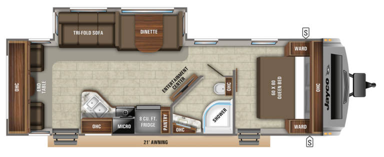 2020 White Hawk 28RL Floorplan