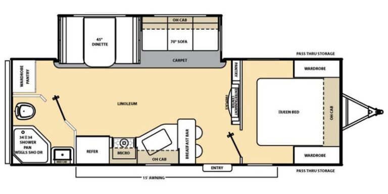 2016 Coachmen Catalina 243RBS Floorplan
