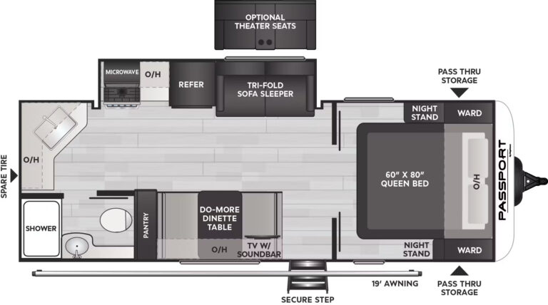 2021 Keystone Passport SL 229RK Floorplan