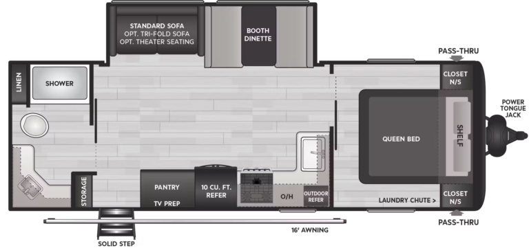 2024 Keystone Hideout 24RBS Floorplan