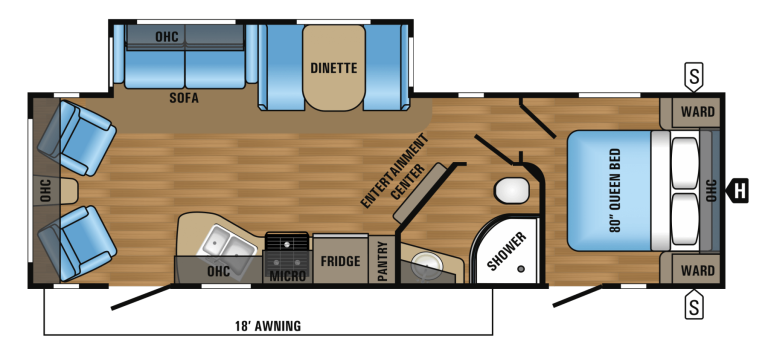 2017 Jayco Jay Flight 28RLS Floorplan