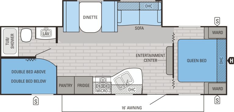 2016 Jay Flight SLX 267BHSW Floorplan
