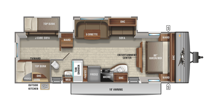 2021 Jayco Jay Flight 32BHDS Floorplan