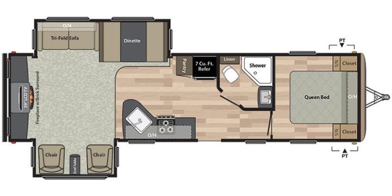2017 Keystone Springdale 311RE Floorplan