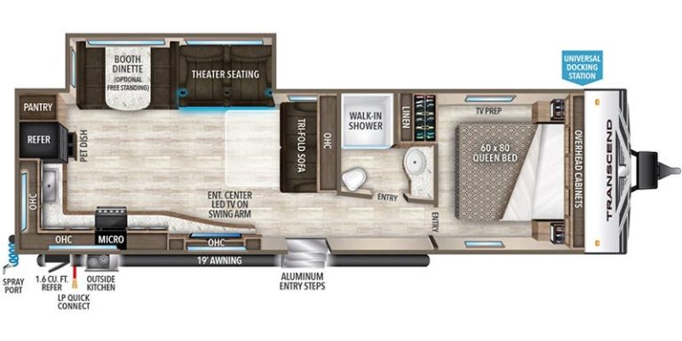 2019 Grand Design Transcend 28MKS Floorplan