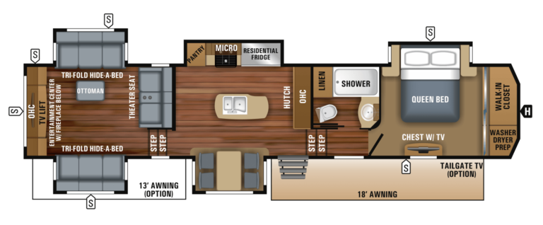2018 Jayco North Point 387RDFS Floorplan