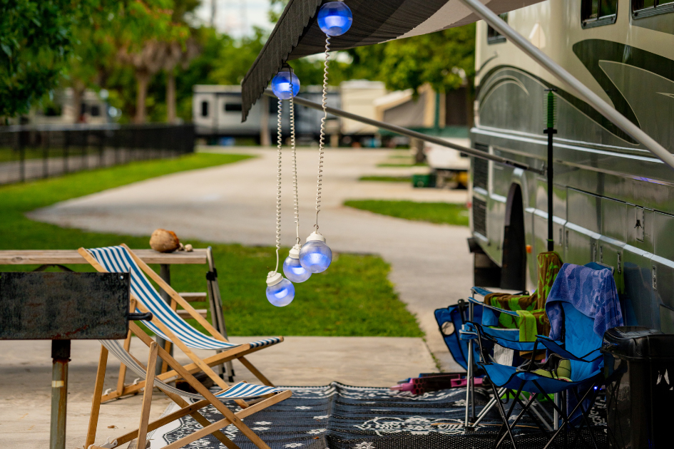 Add personal touches inside and out of your RV or trailer to create a cozy, home-away-from-home space. 