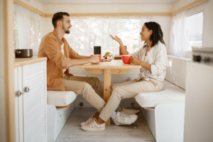 Organizing your RV storage can help make your small space feel bigger.